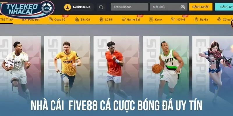 Nhà cái Five88 cá cược bóng đá uy tín